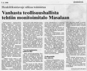 masalan monitoimitalo1998